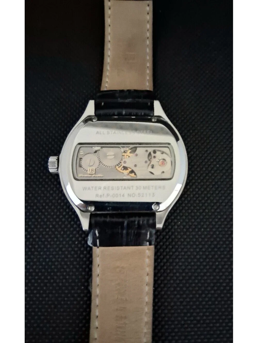 SUPER RARE Louis Bolle Pioneer II Men's Automatic Skeleton 44mm Moon Phase Watch